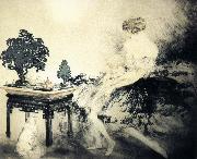 Louis Lcart Japanese Garden oil painting